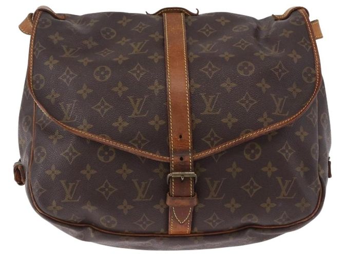 Borsa a tracolla LOUIS VUITTON Monogram Saumur 35 M42254 LV Auth BA14675 Monogramma - vista 13