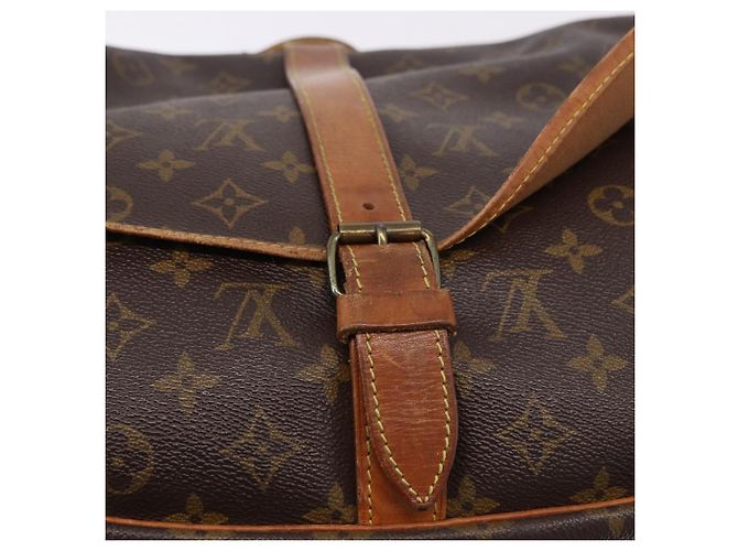 Borsa a tracolla LOUIS VUITTON Monogram Saumur 35 M42254 LV Auth BA14675 Monogramma - vista 17