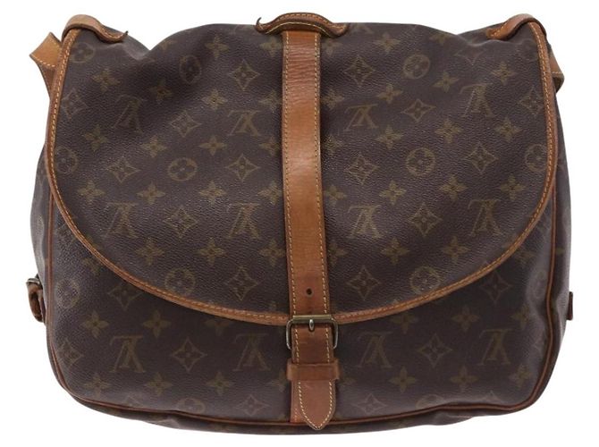 Borsa a tracolla LOUIS VUITTON Monogram Saumur 35 M42254 LV Auth BA14675 Monogramma - vista 2