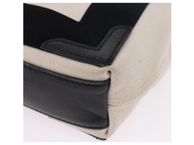Borsa Cabas XS BALENCIAGA in tela e pelle bianca, blu navy e argento 390346 Auth ka5679 Bianco - vista 15