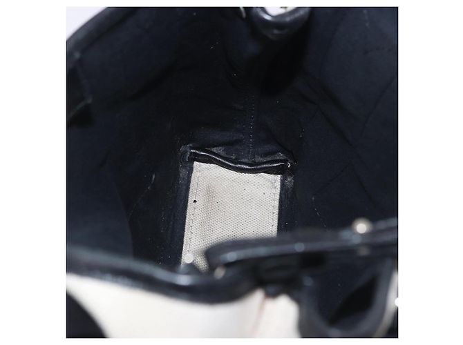 Borsa Cabas XS BALENCIAGA in tela e pelle bianca, blu navy e argento 390346 Auth ka5679 Bianco - vista 19