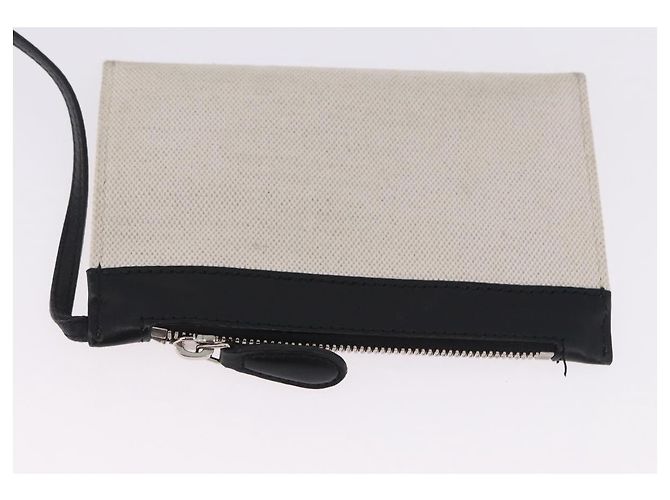 Borsa Cabas XS BALENCIAGA in tela e pelle bianca, blu navy e argento 390346 Auth ka5679 Bianco - vista 22