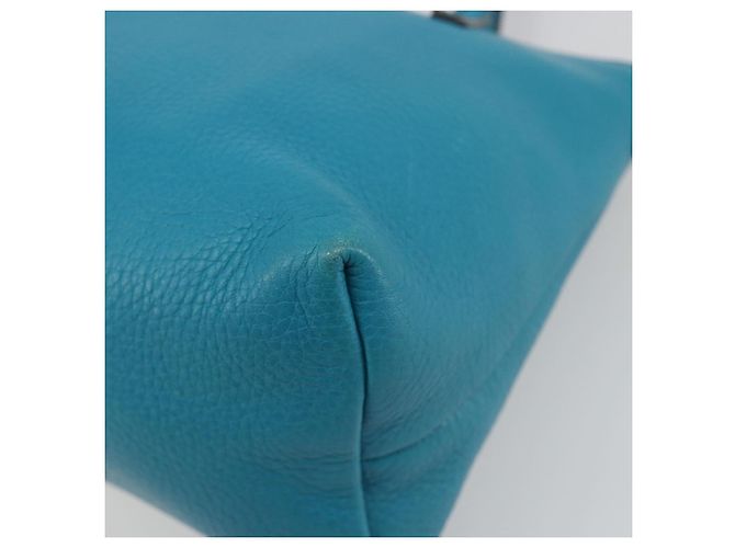 Borsa a mano GUCCI Soho in pelle blu argento 340618 Auth 194286A - vista 16