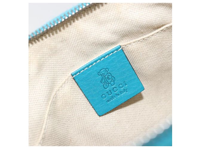 Borsa a mano GUCCI Soho in pelle blu argento 340618 Auth 194286A - vista 18