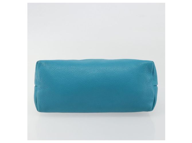 Borsa a mano GUCCI Soho in pelle blu argento 340618 Auth 194286A - vista 5