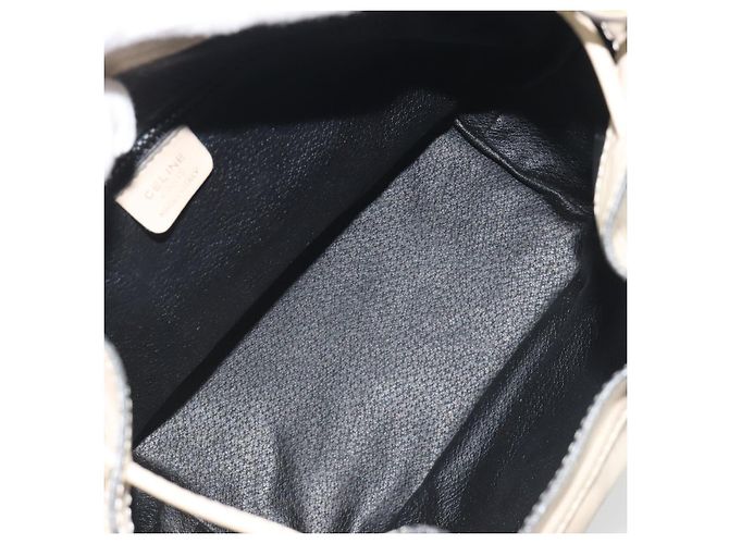 16 Céline Borsa a tracolla CELINE in pelle beige e oro Auth 194372 D'oro - vista 10