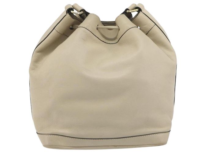 16 Céline Borsa a tracolla CELINE in pelle beige e oro Auth 194372 D'oro - vista 2