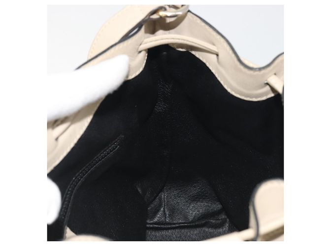 16 Céline Borsa a tracolla CELINE in pelle beige e oro Auth 194372 D'oro - vista 20