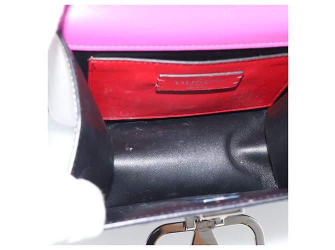 Borsa a Spalla in Pelle VALENTINO 2 in 1 Viola Argento Auth 196036A Porpora - vista 11