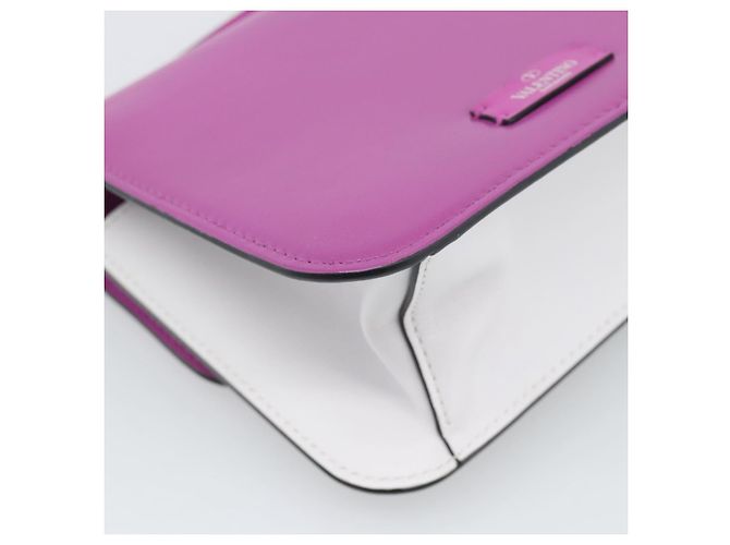 Borsa a Spalla in Pelle VALENTINO 2 in 1 Viola Argento Auth 196036A Porpora - vista 16