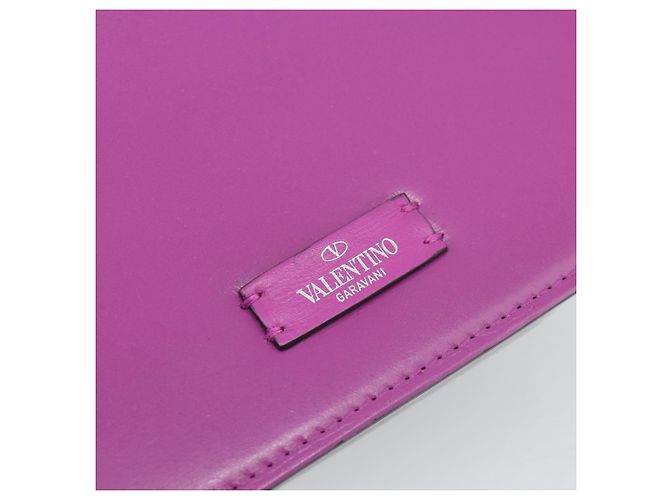 Borsa a Spalla in Pelle VALENTINO 2 in 1 Viola Argento Auth 196036A Porpora - vista 17