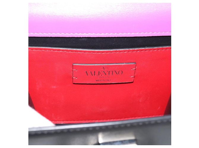 Borsa a Spalla in Pelle VALENTINO 2 in 1 Viola Argento Auth 196036A Porpora - vista 19