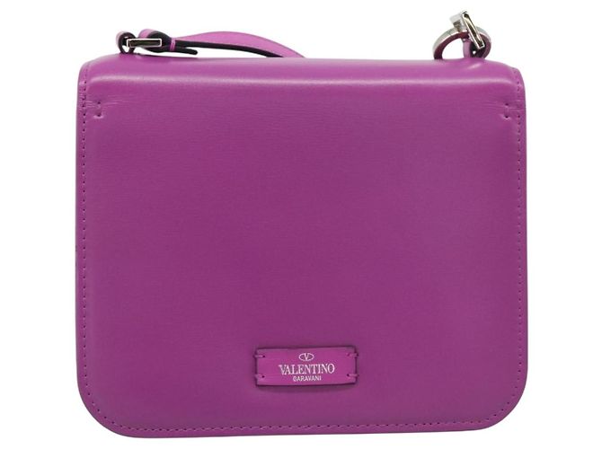 Borsa a Spalla in Pelle VALENTINO 2 in 1 Viola Argento Auth 196036A Porpora - vista 2