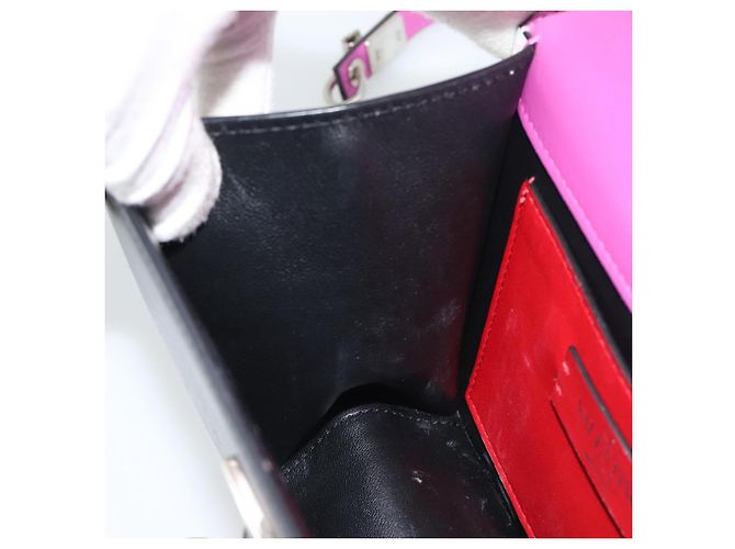 Borsa a Spalla in Pelle VALENTINO 2 in 1 Viola Argento Auth 196036A Porpora - vista 21