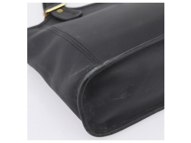 Borsa a tracolla Coach in pelle nera e oro Auth 193995 Nero D'oro - vista 15
