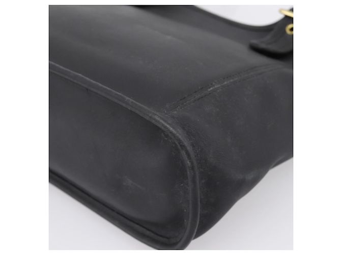 Borsa a tracolla Coach in pelle nera e oro Auth 193995 Nero D'oro - vista 16