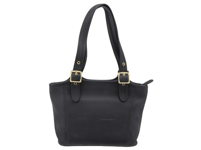 Borsa a tracolla Coach in pelle nera e oro Auth 193995 Nero D'oro - vista 2