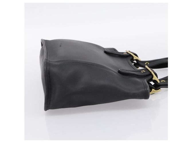 Borsa a tracolla Coach in pelle nera e oro Auth 193995 Nero D'oro - vista 4