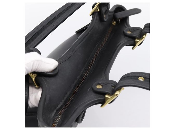 Borsa a tracolla Coach in pelle nera e oro Auth 193995 Nero D'oro - vista 6