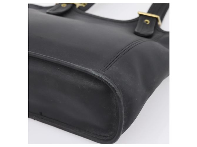 Borsa a tracolla Coach in pelle nera e oro Auth 193995 Nero D'oro - vista 8