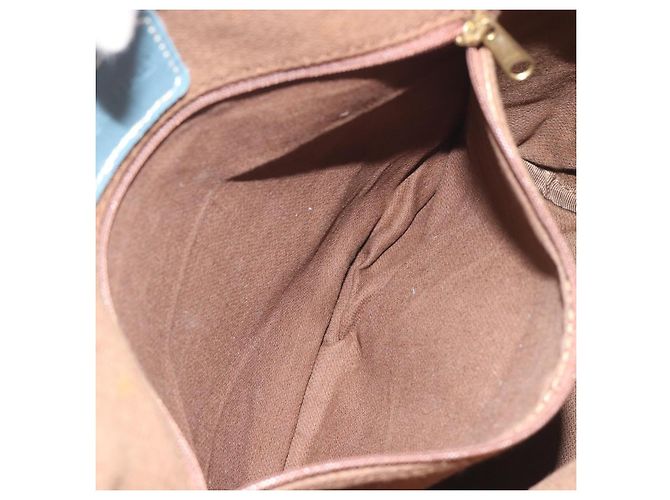 Borsa a tracolla LOEWE Canvas Gray Silver Auth 196295 Beige D'oro - vista 21