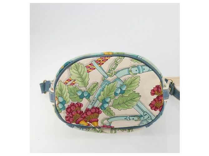 Borsa a tracolla LOEWE Canvas Gray Silver Auth 196295 Beige D'oro - vista 5