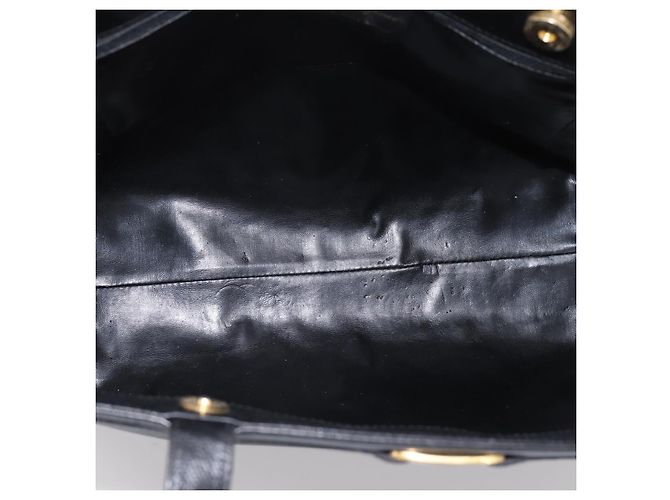 Borsa Tote Salvatore Ferragamo Vala in pelle nera e oro Auth 196268 Nero D'oro - vista 10