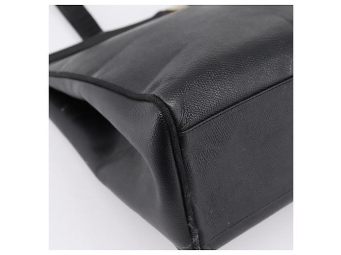 Borsa Tote Salvatore Ferragamo Vala in pelle nera e oro Auth 196268 Nero D'oro - vista 14