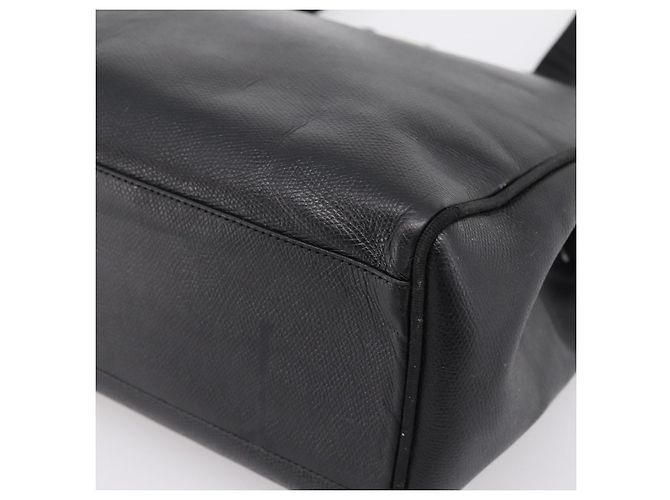 Borsa Tote Salvatore Ferragamo Vala in pelle nera e oro Auth 196268 Nero D'oro - vista 9