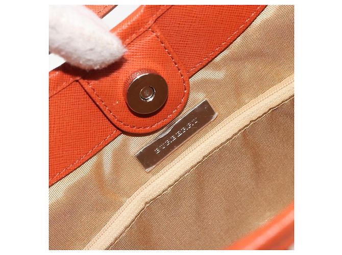 Borsa a tracolla BURBERRY Nova Check Canvas Beige Arancione Auth 195441V - vista 10