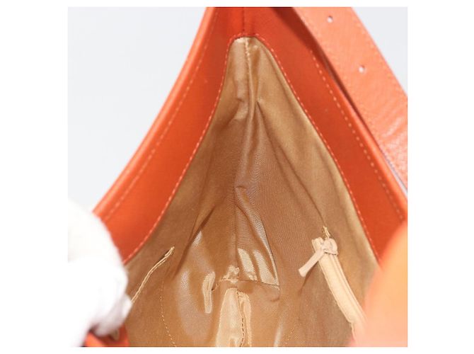 Borsa a tracolla BURBERRY Nova Check Canvas Beige Arancione Auth 195441V - vista 19