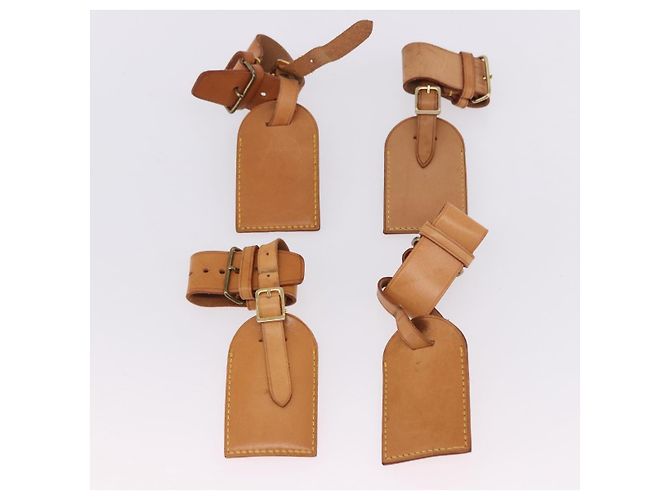 LOUIS VUITTON Etichetta per nome Powanie 10 Set Powanie Leather Beige LV Auth 192567 - vista 10