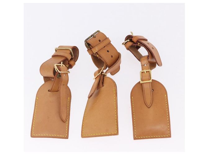 LOUIS VUITTON Etichetta per nome Powanie 10 Set Powanie Leather Beige LV Auth 192567 - vista 3
