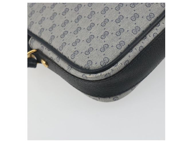 Borsa a tracolla GUCCI Micro GG Canvas PVC Navy Gold Auth 195064 D'oro Blu navy - vista 17