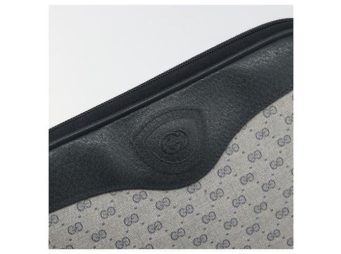 Borsa a tracolla GUCCI Micro GG Canvas PVC Navy Gold Auth 195064 D'oro Blu navy - vista 18