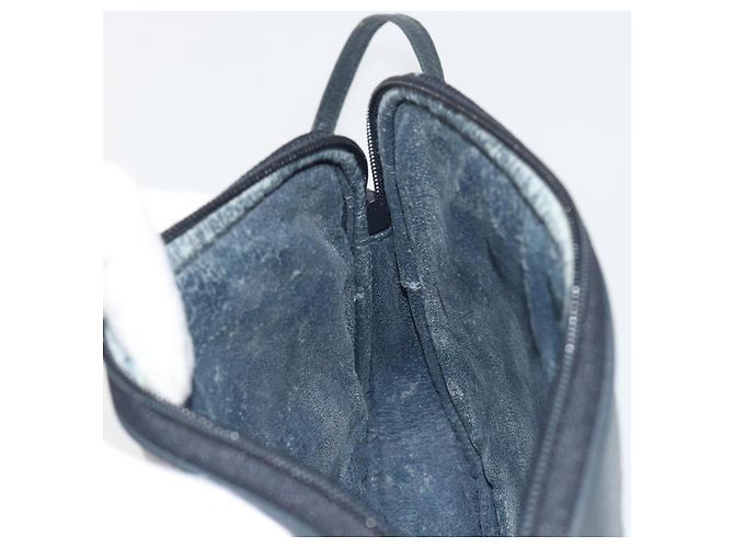 Borsa a tracolla GUCCI Micro GG Canvas PVC Navy Gold Auth 195064 D'oro Blu navy - vista 19
