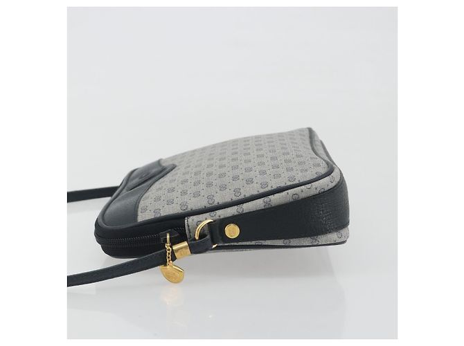 Borsa a tracolla GUCCI Micro GG Canvas PVC Navy Gold Auth 195064 D'oro Blu navy - vista 4