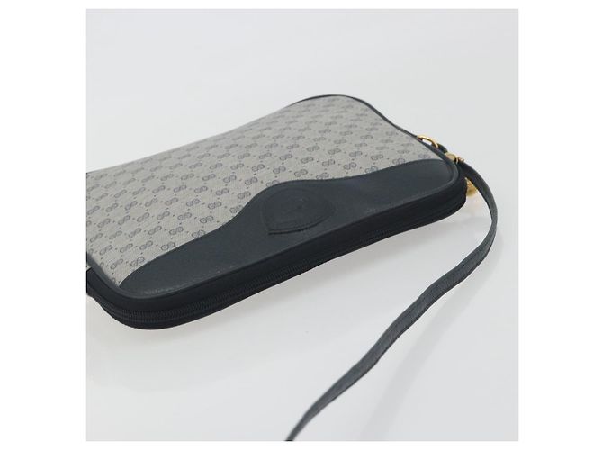 Borsa a tracolla GUCCI Micro GG Canvas PVC Navy Gold Auth 195064 D'oro Blu navy - vista 6