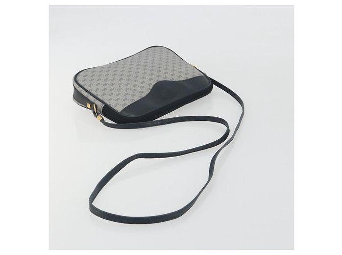 Borsa a tracolla GUCCI Micro GG Canvas PVC Navy Gold Auth 195064 D'oro Blu navy - vista 7