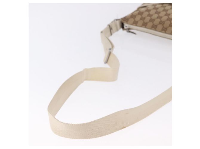 Bolso de hombro GUCCI GG Canvas Beige Silver 145857 Auth 195721 Plata - vista 7