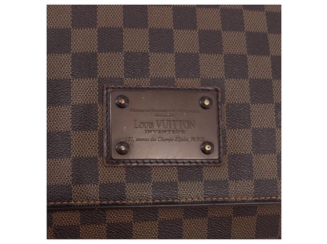 Borsa a tracolla LOUIS VUITTON Damier Ebene Brooklyn MM N51211 LV Auth ka5587 - vista 17