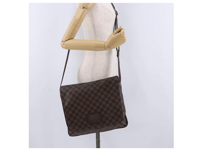 Borsa a tracolla LOUIS VUITTON Damier Ebene Brooklyn MM N51211 LV Auth ka5587 - vista 23