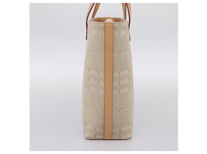 Borsa a mano BURBERRY Canvas Beige Gold Tone Auth BA14997A - vista 4