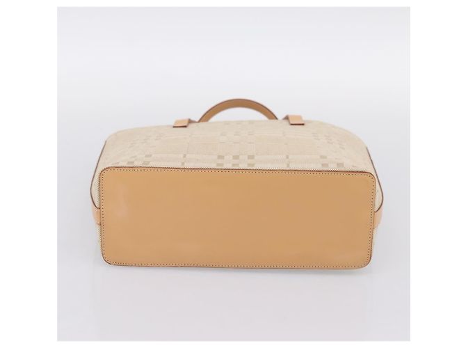 Borsa a mano BURBERRY Canvas Beige Gold Tone Auth BA14997A - vista 5