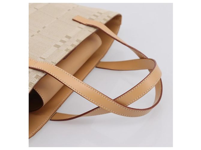 Borsa a mano BURBERRY Canvas Beige Gold Tone Auth BA14997A - vista 7