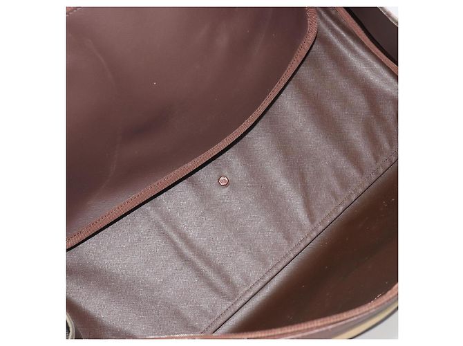 Borsa Boston Burberrys Nova Check Canvas Beige Tono Oro Auth 192716 - vista 11