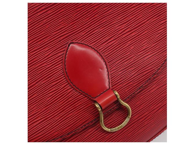 Borsa a tracolla LOUIS VUITTON Epi Saint Cloud GM Rossa M52197 LV Auth 195429 Rosso - vista 18