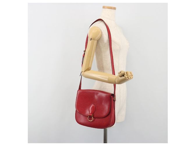 Borsa a tracolla LOUIS VUITTON Epi Saint Cloud GM Rossa M52197 LV Auth 195429 Rosso - vista 26