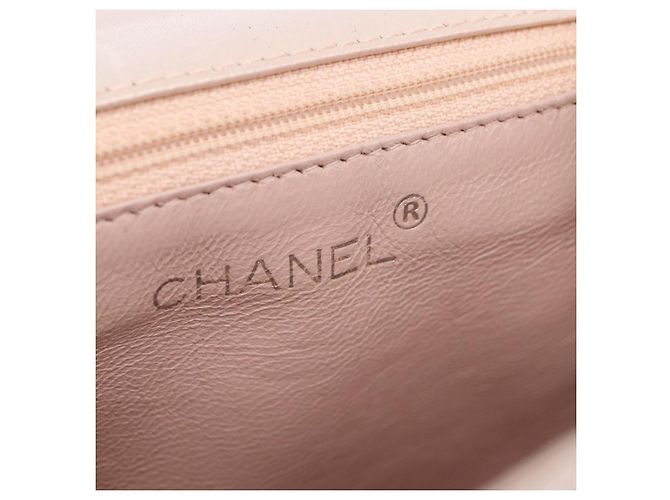 Borsa a mano CHANEL Matelasse in pelle bianca CC Auth 196360M Bianco - vista 17