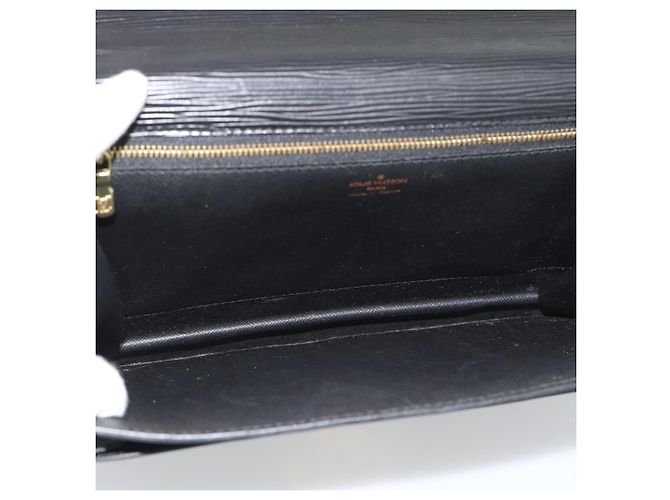 Borsa a mano LOUIS VUITTON Epi Monceau 28 Nero M52122 LV Auth BA14189 - vista 10
